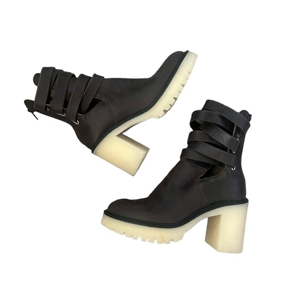 Free People Dark Brown Ankle Boots - Picture 9 of 14